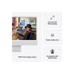 Tout-en-un M4 - RAM 16 Go - SSD 256 Go - Apple M4 10-core - Gigabit Ethernet, IEEE 802.11ax (Wi-Fi 6... (MD3H4FN/A)_7