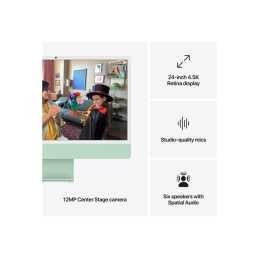 Tout-en-un M4 - RAM 16 Go - SSD 256 Go - Apple M4 10-core - Gigabit Ethernet, IEEE 802.11ax (Wi-Fi 6... (MWUY3FN/A)_5